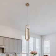 LED-Hängeleuchte DENMARK, gold gebürstet, Ø 21 cm, Metall