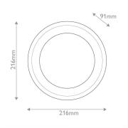 LED-Wandlampe ALONSO, messing, Ø 22 cm Metall/Glas/Alabaster