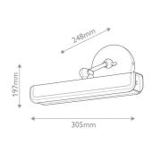 LED-Wandleuchte VALISE, braun/altmessing, 31 cm, Kunstleder