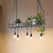 Lindby Hängelampe Kirista, 5-flg., schwarz, 100 cm, E27