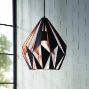 Hängeleuchte Carlton schwarz-kupfer Ø 31 cm