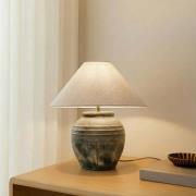 Lucande Tischleuchte Thalorin, Höhe 46 cm, grau, Keramik