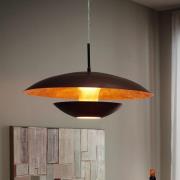 Braun-golden lackierte Hängeleuchte Nuvano