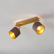 Deckenleuchte Valbiano Cappuccino/Gold 2fl.