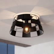 EGLO Pontefract Deckenleuchte aus Stahl, schwarz