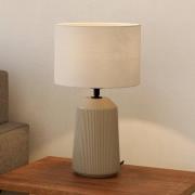 Tischleuchte Capalbio, Fuß sand/Schirm weiß