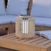 LED-Soalar-Laterne Marliano, Höhe 24 cm, holz hell, Holz