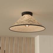 Deckenleuchte Oxpark, Ø 42 cm, grün/weiß/schwarz, Stoff