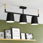 Deckenleuchte Lacey, Länge 78 cm, 3-flg., Stahl