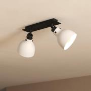 Deckenstrahler Matlock,  Länge 52 cm, grau/schwarz, 2-flg.