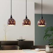 Hängelampe Roccaforte, schwarz/gold, Metall, 75 cm lang, E14