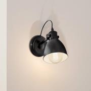Vintage-Wandleuchte Priddy, schwarz