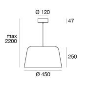 LED-Hängeleuchte Delfi_P, schwarz, Ø 45 cm, Metall