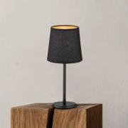 Tischleuchte Rimini, schwarz, Textil, Höhe 30 cm, E14