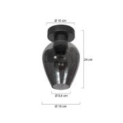Deckenlampe Bloeba, schwarz/rauchgrau, Ø 15 cm, Glas Tropfen