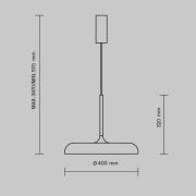 Maytoni LED-Hängeleuchte Gerhard, Ø 40 cm, grau, Metall