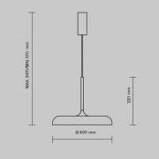 Maytoni LED-Hängeleuchte Gerhard, Ø 40 cm, weiß, Metall