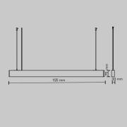 Maytoni LED-Hängeleuchte Basis, weiß, CCT, Länge 112,5 cm