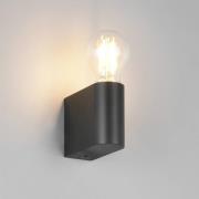 Bad-Wandlampe Pratella, Breite 4 cm schwarz, Kunststoff IP44