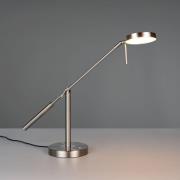 LED-Tischlampe Monza, nickelfarben, Höhe 52 cm, Metall