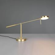 LED-Tischlampe Monza, messingfarben, Höhe 52 cm, Metall