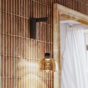 Bover LED-Wandleuchte Drep A/01, amber, Glas, 2.700 K
