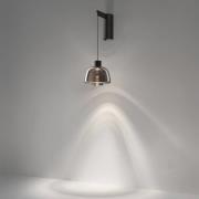 Bover LED-Wandleuchte Drep A/01, rauchgrau, Glas, 2.700 K