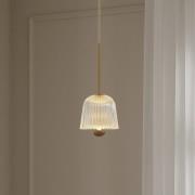 Nuura LED-Hängelampe Asteea 1, Ø 12 cm, messingfarben/klar