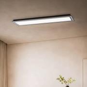 Lucande LED-Deckenlampe Leicy, schwarz, 124 cm, RGB, CCT