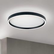 LED-Deckenleuchte MASCA, schwarz, Ø 40 cm, CCT, Metall, dim