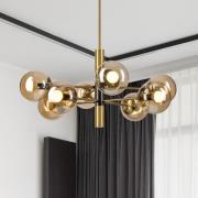 Deckenlampe Natalia, goldfarben, Ø 68 cm, Glas, 8-flg., E14