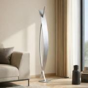 Lucande LED-Stehleuchte Marija, silber, dimmbar, 140 cm