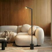 Lucande LED-Stehleuchte Steve, schwarz, 130 cm, dimmbar