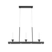LED-Hängeleuchte Dining, schwarz, Länge 82 cm, Eisen, dim.