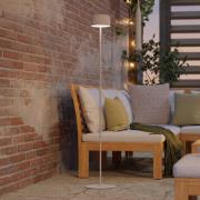 Solar-LED-Terrassenlampe Roccanova-L, weiß, Höhe 120 cm