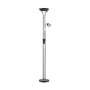 LED-Deckenfluter Modu, schwarz, Leselicht, Höhe 180 cm, dim.
