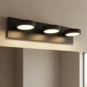 LIGHTME LED-Spiegelleuchte Aqua down 3-fl. schwarz