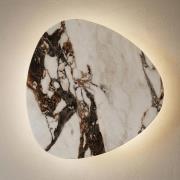 LED-Wandlampe Rock, Kunststein, weiß