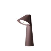 FRANDSEN LED-Akku-Tischlampe Ami, braun, 32 cm, dimmbar