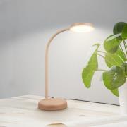 LED-Tischleuchte Megg, beige, Metall, Dimmer, 3.000 K