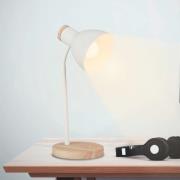 Tischleuchte Prep, weiß, Metall, Holz, E14