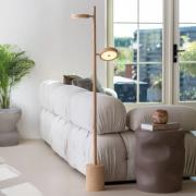 GOOD & MOJO LED-Stehlampe Okinawa, 2-flg. natur, 146cm, Holz