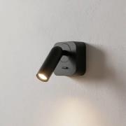 Ideal Lux LED-Wandstrahler Bean, schwarz, Breite 7 cm Metall