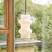 Hängelampe Pilule Double, weiß matt, Ø 15 cm, Glas