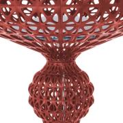 Kartell LED-Stehlampe Kabuki, burgunderrot, 166 cm, dimmbar