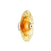 Wandleuchte Disco Rama, amber, Glas, E27