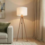 Stehleuchte Grand, creme/nussbaum, Höhe 145 cm, E27