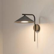Wandleuchte Lume, braun, Metall, Höhe 30,5 cm