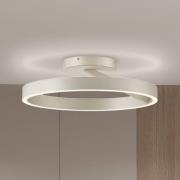 LED-Deckenlampe Saturn, Ø 50 cm, creme-silberfarben, Metall
