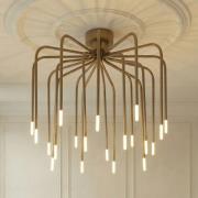 Lucande LED-Deckenlampe Ariadne, Ø 57cm, gold matt, 20-flg.